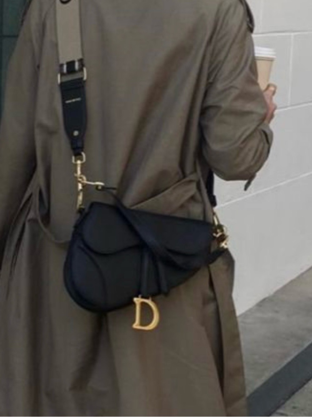 Genuine Caviar Leather CD Saddle Bag With Strap. <<Ins.pired>>